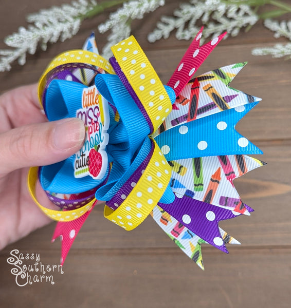 Little Miss Kindergarten Bow