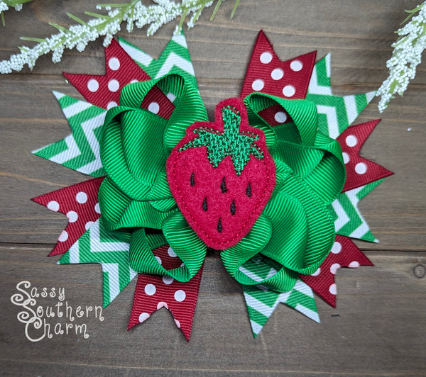 Red Strawberry Bow