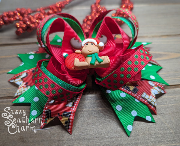 Christmas Moose Bow