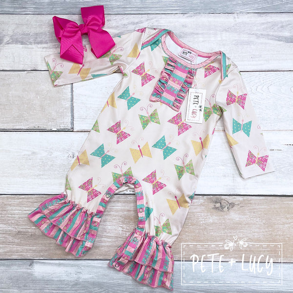 Fly Like A Butterfly Romper -18/24M