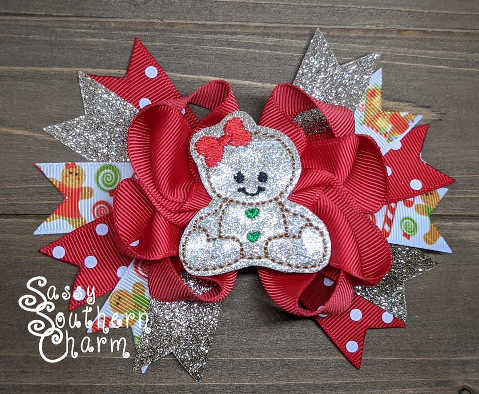 Jolly Gingerbread Bow