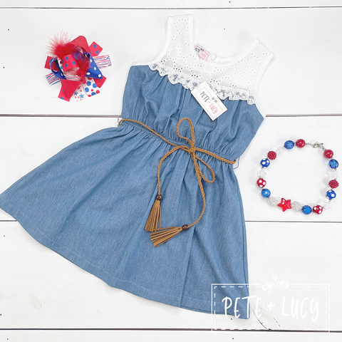 2022 July 4th Collection: Chambray Dress -7/8