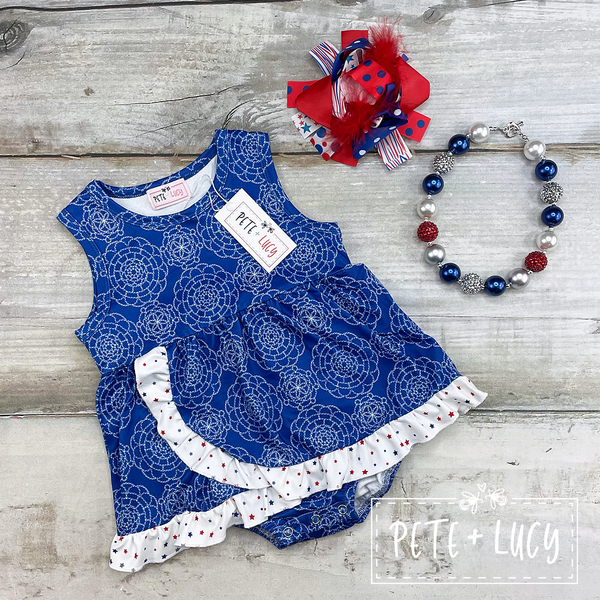 July 4th Collection Romper -3/6M, 9/12M, 18/24M
