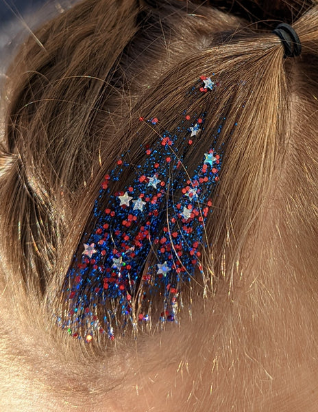 Patriotic Stars:  Hair & Body Glitter Gel
