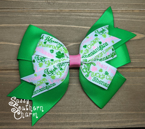 St. Patty's Word Collage Stacked Pinwheel