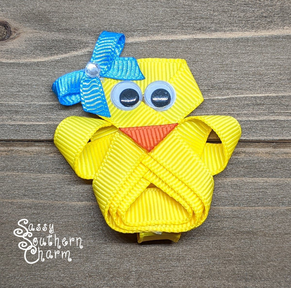 Easter Chick Ribbon Sculpture