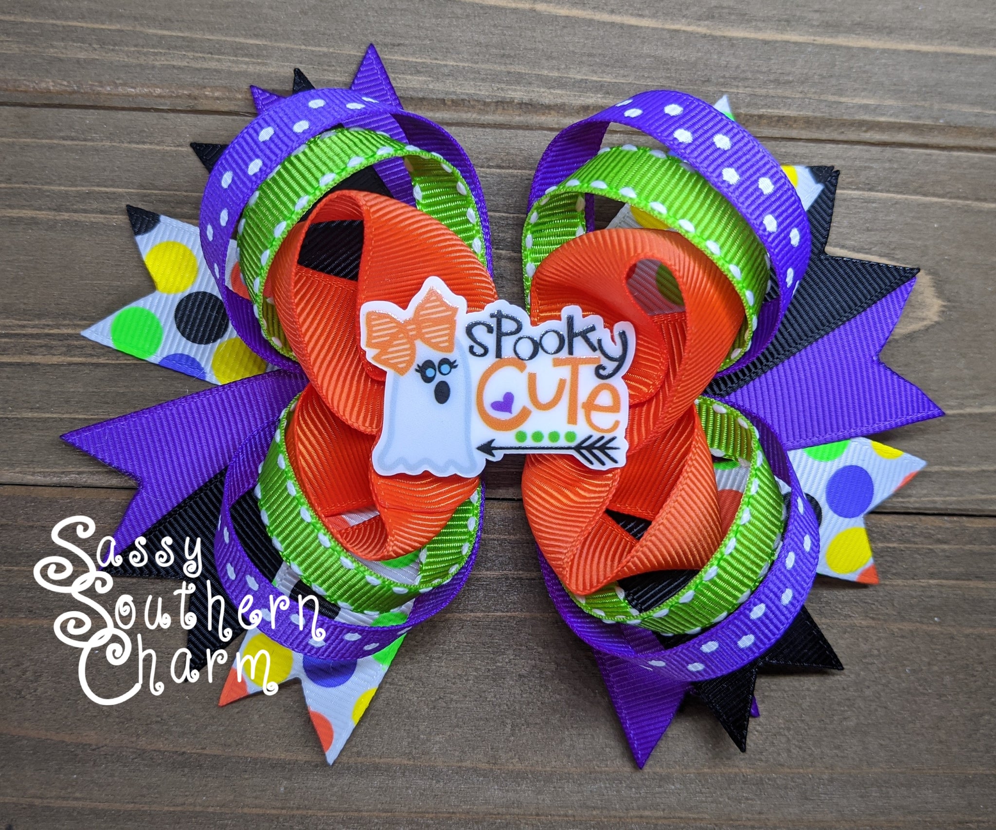 Spooky Cute Stacked Bow