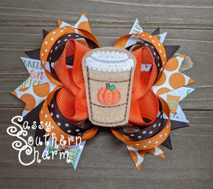 Pumpkin Spice Stacked Bow