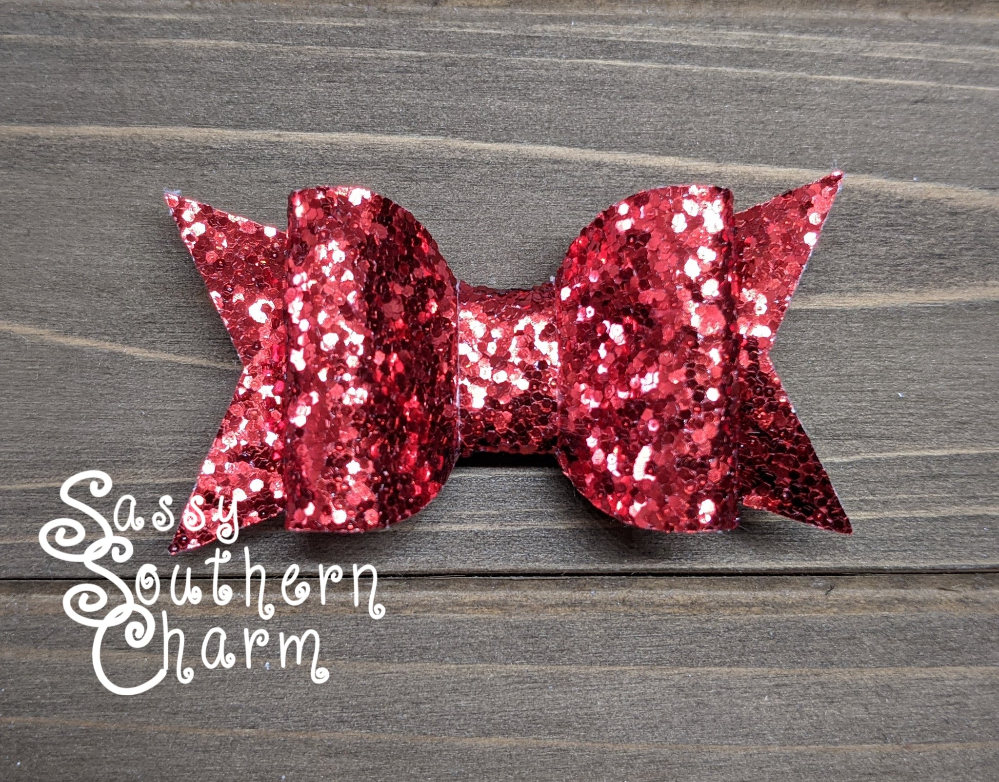 Red Glitter Sparkle Bow