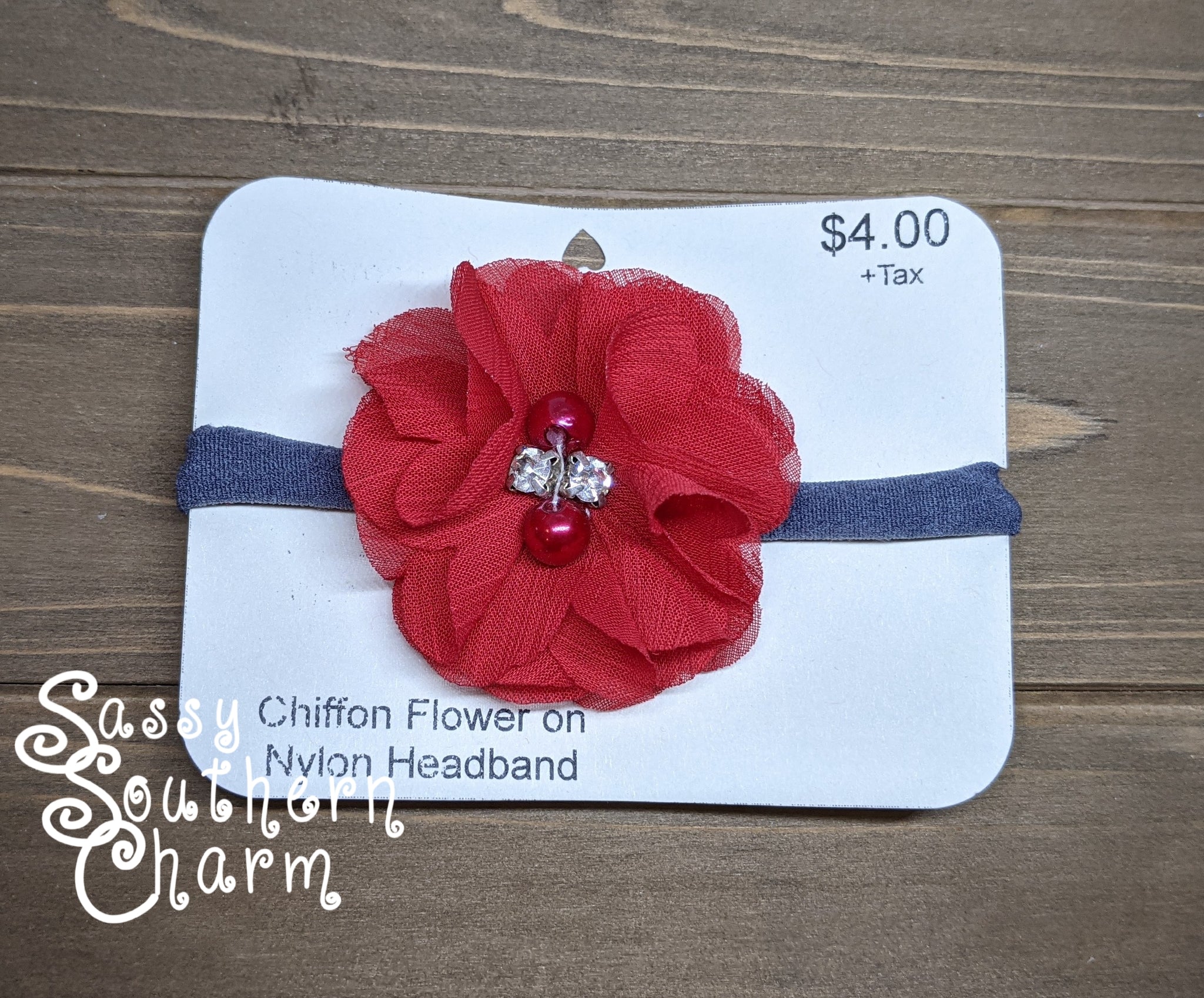 Red Chiffon Flower