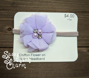 Lavender Chiffon Headband