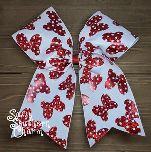 Red Bows Cheer Bow