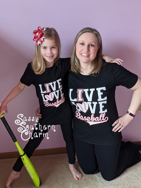 Women's Live Love Baseball Shirt
