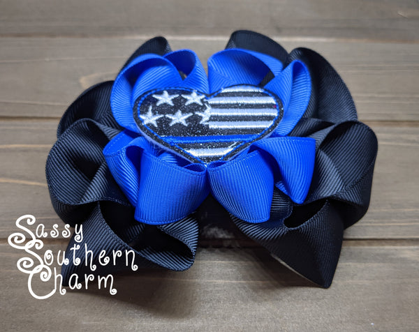 Thin Blue Line Octopus Bow