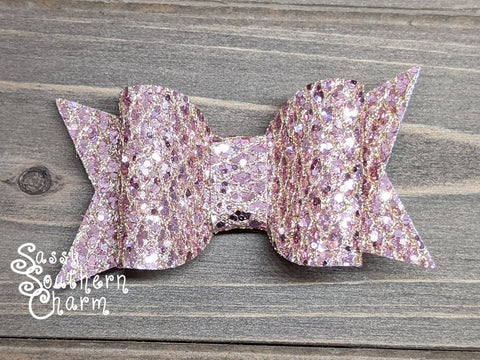 Light Brown/Gold Sparkle Bow