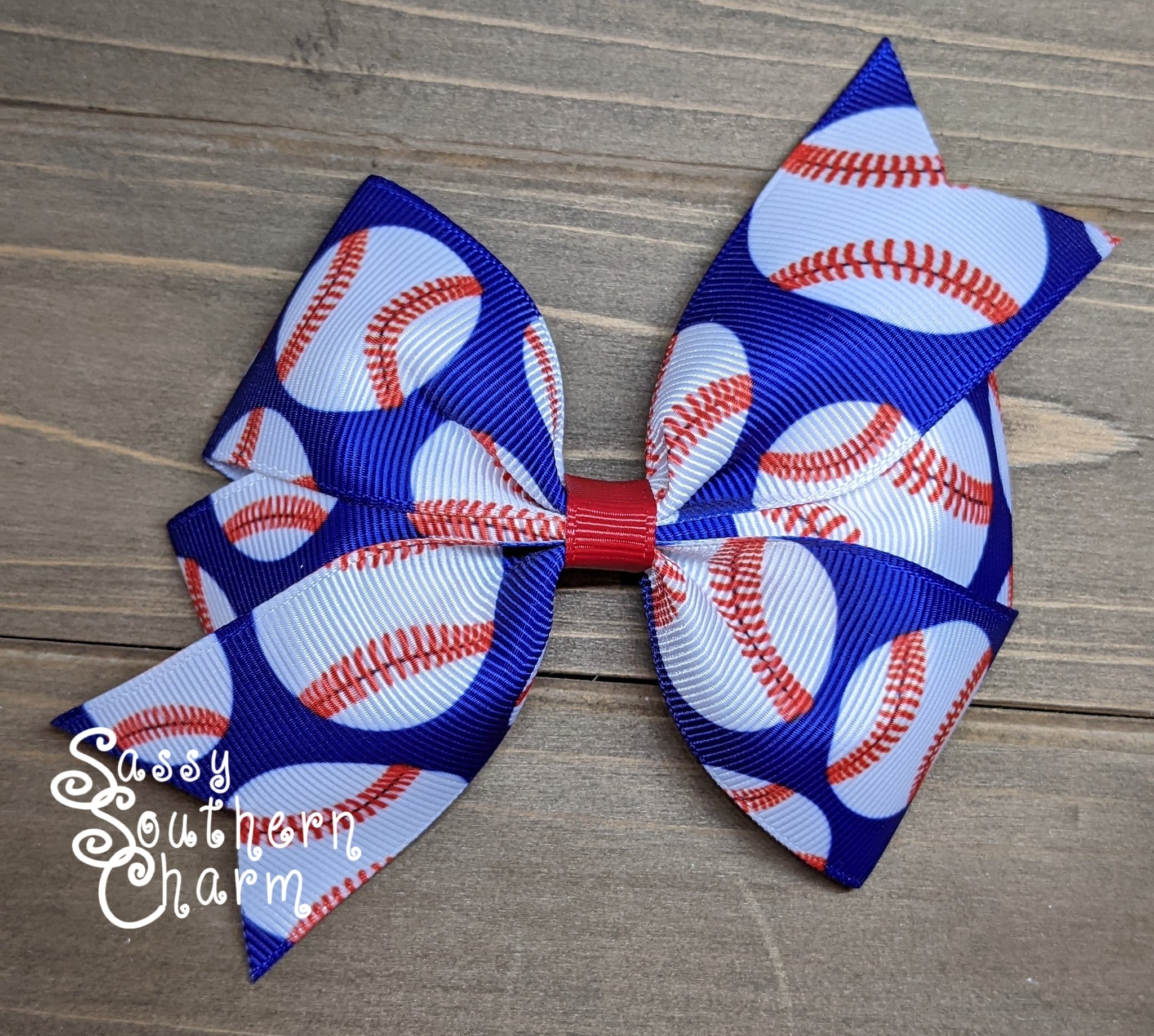 Blue Baseball Themed Pinwheel