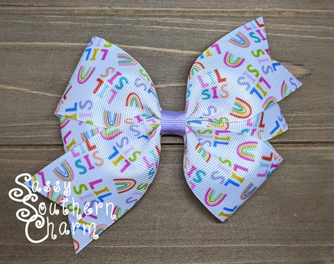 Rainbow Big Sis/Lil Sis Themed Pinwheel