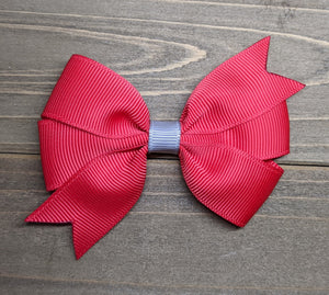 Red and Silver Mini Bow
