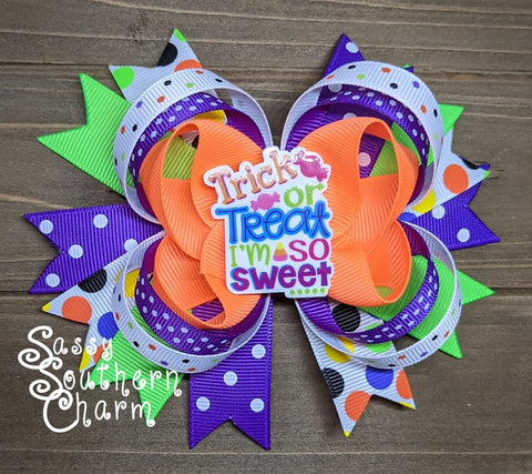 Trick or Treat Stacked Bow
